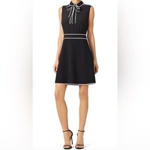 Boutique Moschino Black and White Contrast Trimmed Sleeveless Shirtdress…